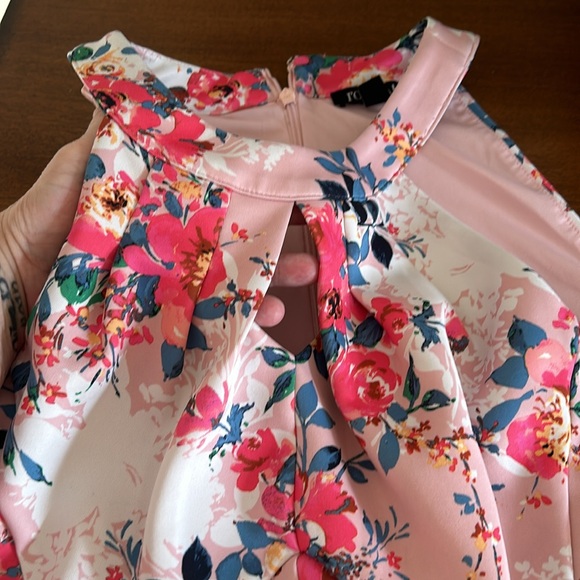 Roz & Ali Sleeveless Scuba Knit Fit & Flare Style Dress - Picture 6 of 6